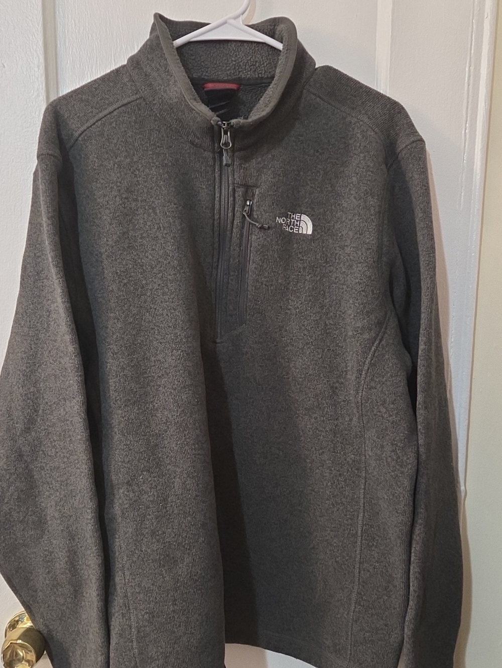 The North Face Men's Fleece Half-Zip Pullover Charcoal Gray XL